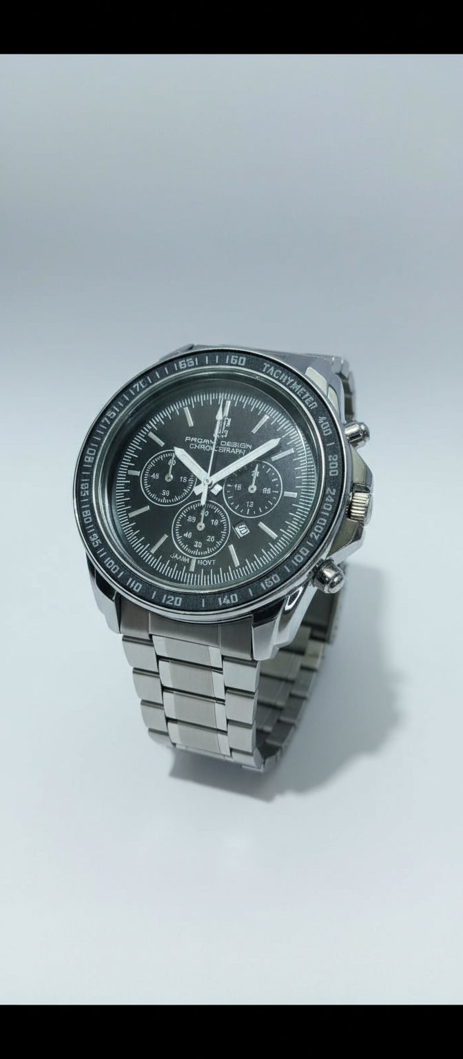 Black Chrome MOVT Watch